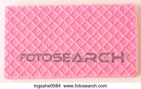 Pink wafer cookie L2 View Large Photo Image Picture - Pink wafer cookie L2. Fotosearch