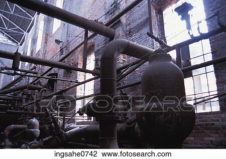 Pipes leading into brick factory View Large Photo Image Stock Image - Pipes leading into brick factory. Fotosearch