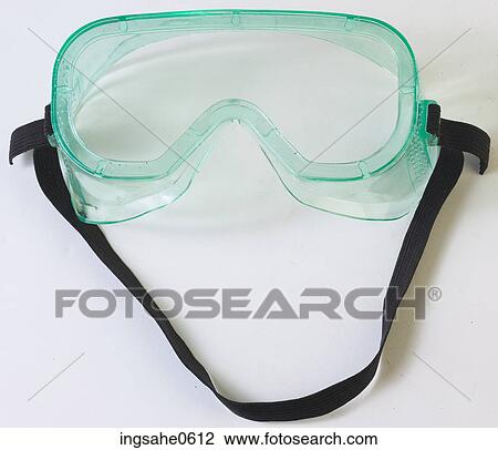 Plastic safety goggles with black strap L1 View Large Photo Image Stock Image - Plastic safety goggles with black strap L1. Fotosearch