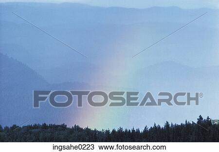 Rainbow above forest View Large Photo Image Stock Image - Rainbow above forest . Fotosearch
