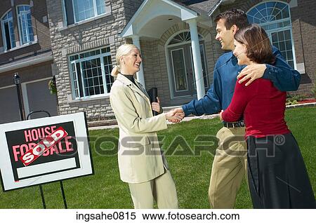 Real estate owner selling home to young couple 3 View Large Photo Image Stock Photography - Real estate owner selling home to young couple 3. Fotosearch