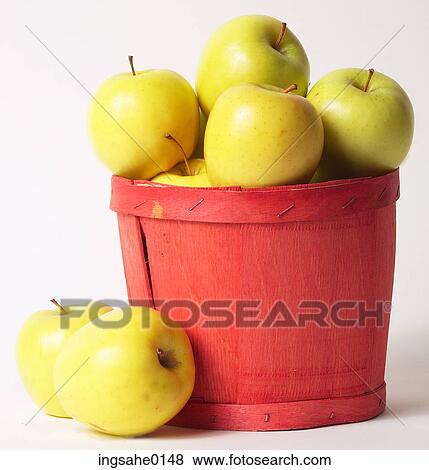 Red bushel of green apples View Large Photo Image Stock Photo - Red bushel of green apples . Fotosearch