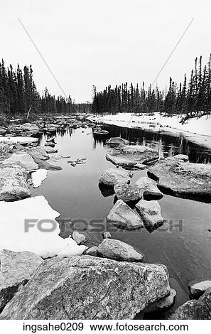 River in winter with ice broken up View Large Photo Image Stock Photo - River in winter with ice broken up . Fotosearch