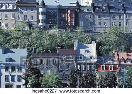 Row houses on hill View Large Photo Image Stock Photo - Row houses on hill . Fotosearch