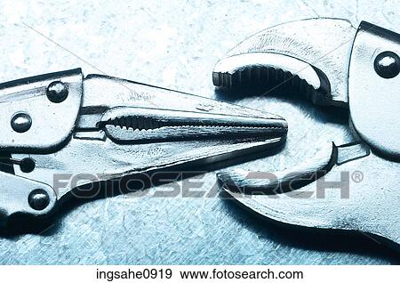 Set of stainless steel pliers View Large Photo Image Stock Photo - Set of stainless steel pliers. Fotosearch