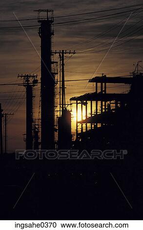 Silhouette of factory View Large Photo Image Stock Image - Silhouette of factory . Fotosearch