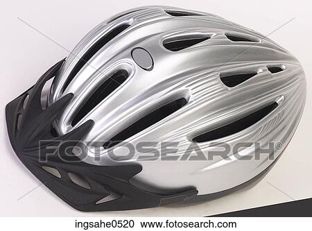 Silver bicycle helmet L1 View Large Photo Image Stock Image - Silver bicycle helmet L1. Fotosearch