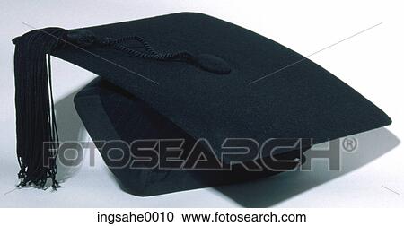 Stock Image - single graduation cap . Fotosearch