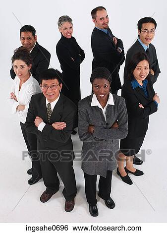 Smiling group of businesspeople View Large Photo Image Stock Photograph - Smiling group of businesspeople. Fotosearch