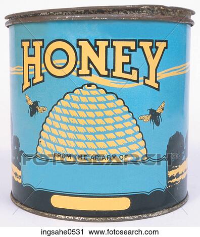 Stock Image - Tin of honey L2. Fotosearch