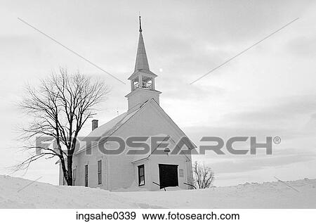 White church in snow View Large Photo Image Stock Photo - White church in snow . Fotosearch