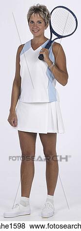 adult woman in tennis clothes View Large Photo Image Stock Photo - adult woman in tennis clothes . Fotosearch