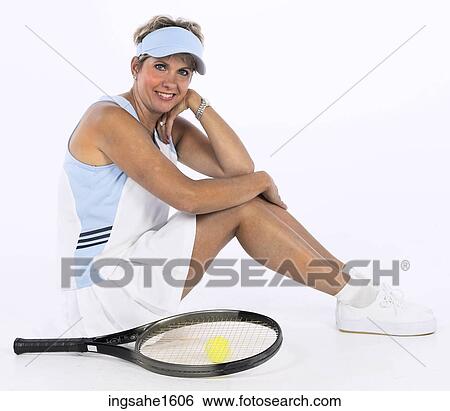 adult woman in tennis clothes View Large Photo Image Stock Photograph - adult woman in tennis clothes . Fotosearch