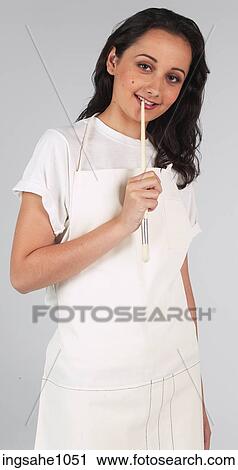 Artist holding paintbrush View Large Photo Image Stock Image - Artist holding paintbrush. Fotosearch