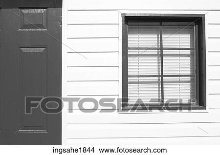 Back door and window BE View Large Photo Image Picture - Back door and window BE. Fotosearch