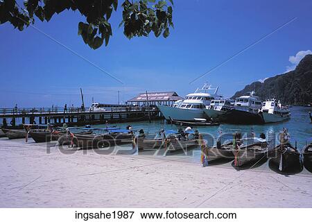 Stock Photo - Beach docking spot. Fotosearch