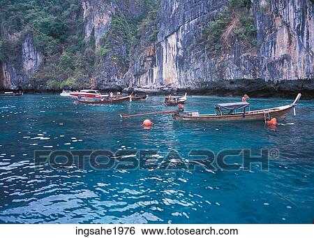 Boats in bay View Large Photo Image Stock Photograph - Boats in bay. Fotosearch