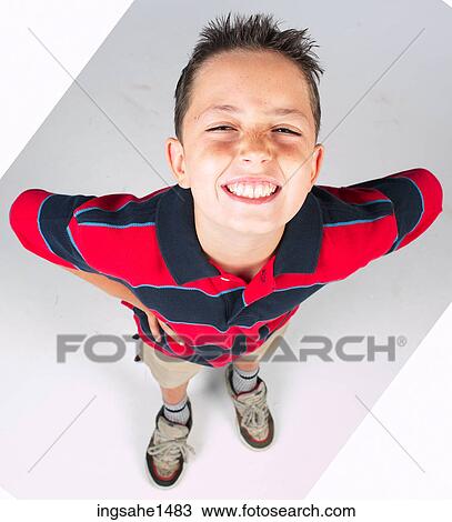 boy standing with stripped shirt View Large Photo Image Stock Image - boy standing with stripped shirt . Fotosearch