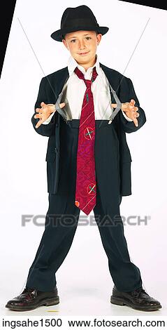 boy wearing adult suit View Large Photo Image Stock Image - boy wearing adult suit . Fotosearch