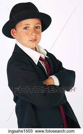 boy wearing adult suit View Large Photo Image Stock Image - boy wearing adult suit . Fotosearch