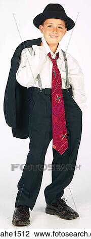 boy wearing adult suit View Large Photo Image Stock Image - boy wearing adult suit . Fotosearch