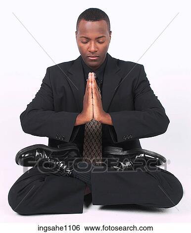 Businessman meditating a82 View Large Photo Image Stock Photograph - Businessman meditating a82. Fotosearch
