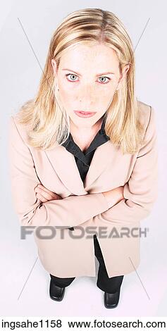 Businesswoman with arms crossed a84 View Large Photo Image Stock Photo - Businesswoman with arms crossed a84. Fotosearch