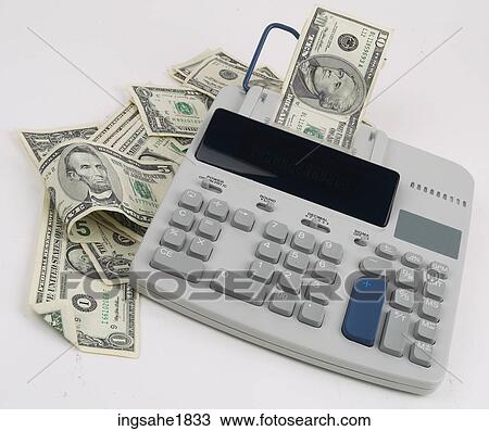 Stock Image - Calculator with printer BE 8. Fotosearch