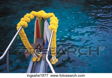Colorful ribbons against turquoise water View Large Photo Image Stock Photo - Colorful ribbons against turquoise water. Fotosearch