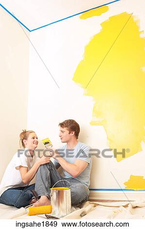 Couple with painting paraphernalia BE 3 View Large Photo Image Stock Photo - Couple with painting paraphernalia BE 3. Fotosearch