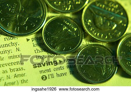 Definition of saving with coins BE 1 View Large Photo Image Stock Photograph - Definition of saving with coins BE 1. Fotosearch