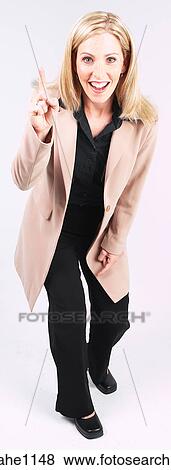Stock Photo - Excited businesswoman a82. Fotosearch