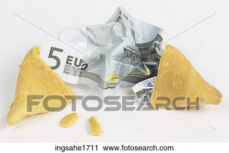 Fortune Cookie & Money BE View Large Photo Image Stock Image - Fortune Cookie & Money BE. Fotosearch