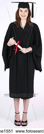 Stock Image - Graduating female student . Fotosearch