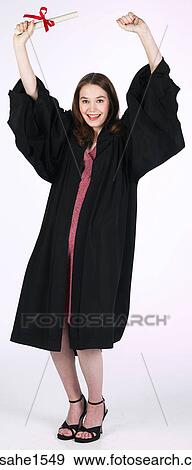 Stock Photo - Graduating female student . Fotosearch