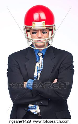 man with football helmet View Large Photo Image Stock Photo - man with football helmet. Fotosearch