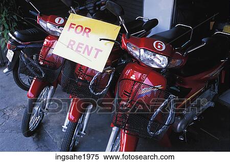 Motorcycles for rent View Large Photo Image Stock Photography - Motorcycles for rent. Fotosearch