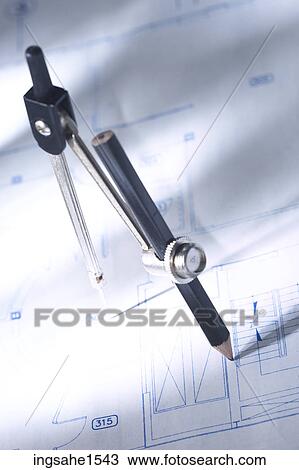 Pencil in protractor designing blueprints View Large Photo Image Stock Image - Pencil in protractor designing blueprints. Fotosearch