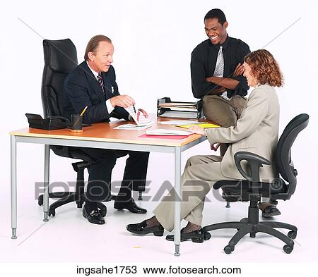 Stock Image - People Communicating BE 9. Fotosearch