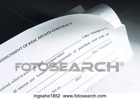 Stock Image - Real estate contract . Fotosearch