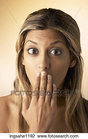 Surprised woman's face View Large Photo Image Stock Image - Surprised woman's face . Fotosearch