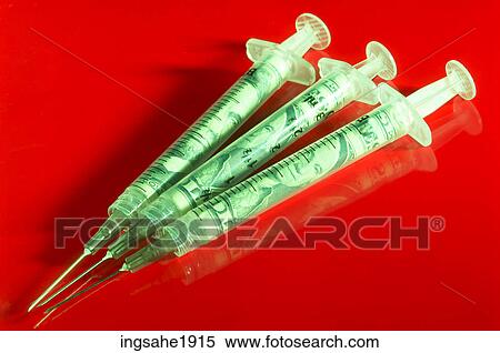 Syringes with cash inside BE 1 View Large Photo Image Stock Photography - Syringes with cash inside BE 1. Fotosearch