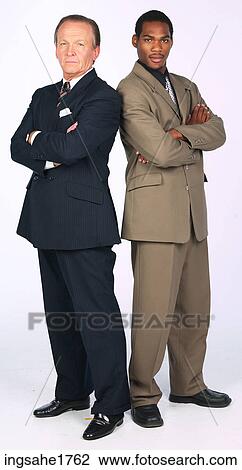 Stock Image - Two Men Standing BE. Fotosearch