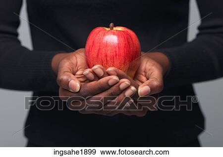 Woman holding red apple BE 2 View Large Photo Image Stock Photo - Woman holding red apple BE 2. Fotosearch