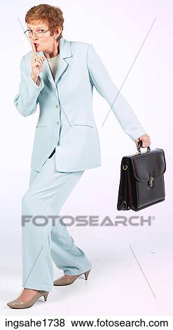 Stock Photo - Woman with briefcase BE 4. Fotosearch