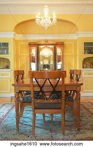 Yellow and white dining room BE View Large Photo Image Stock Image - Yellow and white dining room BE. Fotosearch