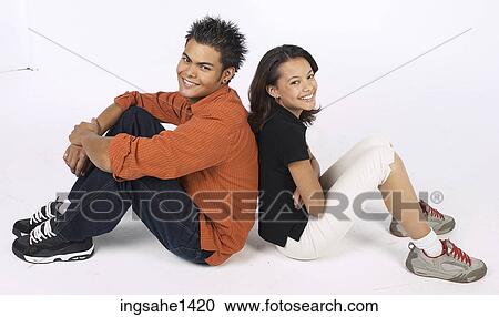 Stock Image - young man and woman together . Fotosearch