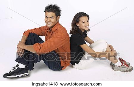 Stock Photo - young man and woman together . Fotosearch