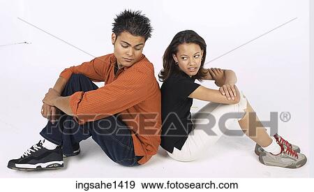 Stock Photo - young man and woman together . Fotosearch