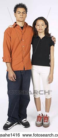 Stock Photograph - young man and woman together . Fotosearch